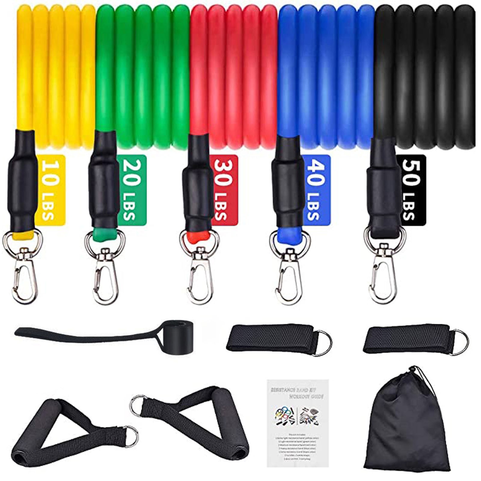 Exercise Resistance Bands Set Men Home Gym Stretch Training Workout Bands Rope Elastic Fitness Exercise Tube Resistance Band