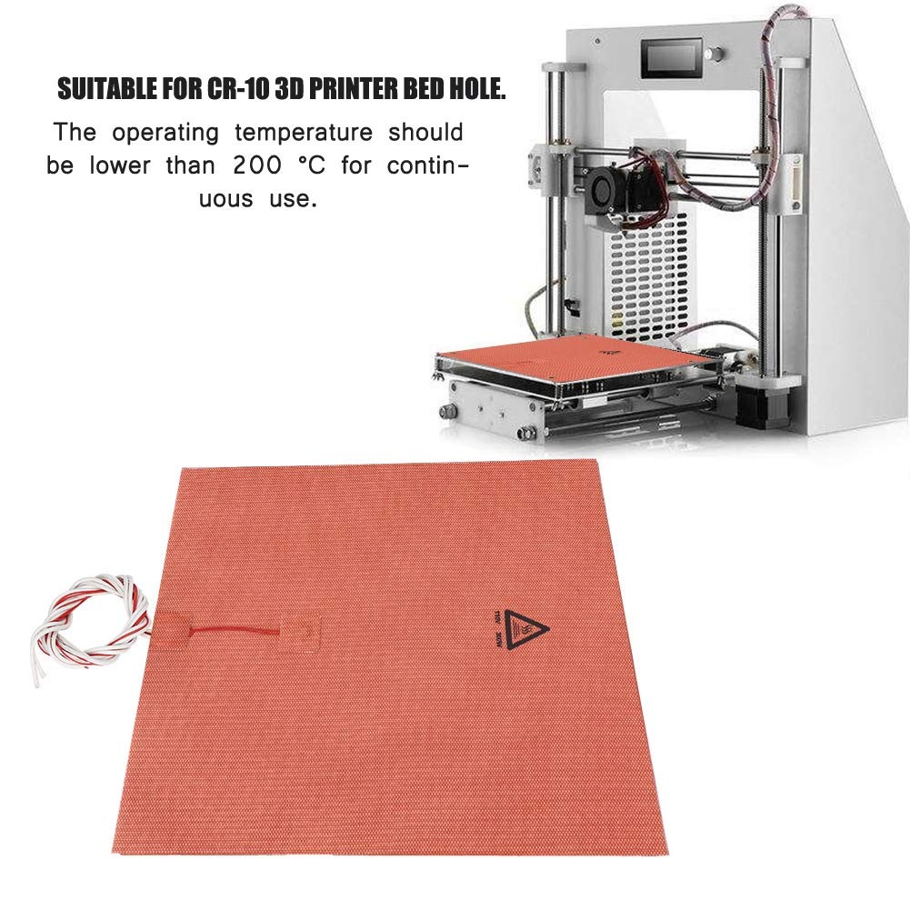 VBESTLIFE Silikon Heizkissen Für 3D-Drucker – 220V 750W, 200x300mm, Orange