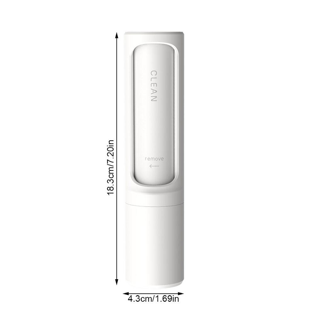 1 pc kleding stof plakkerig verwijder huisdierhaar verwijderaar borstel roterende cilinder kleine pluisroller sticker verwijderaar reinigingsgereedschap: Wit