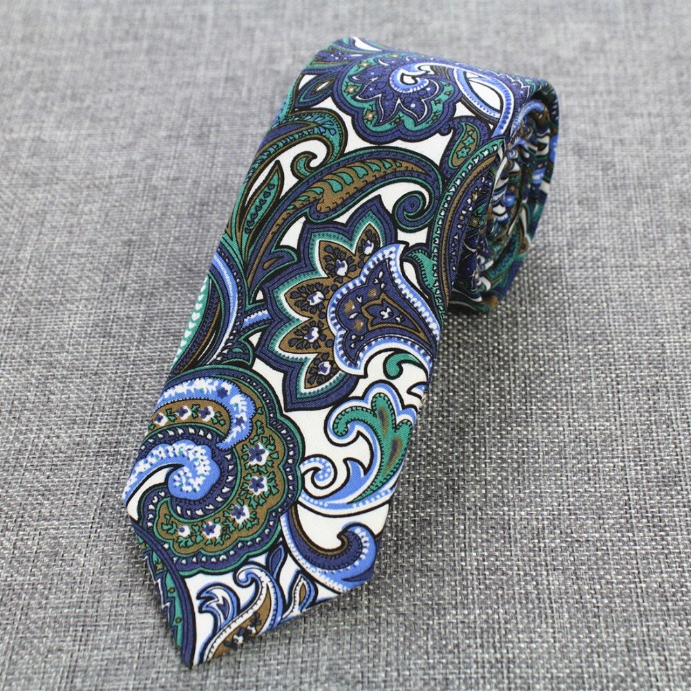 RBOCOTT 6cm Cotton Ties Floral Ties Mens Necktie Casual Suit Wedding Skinny Neck Tie Party Slim Tie Gravatas