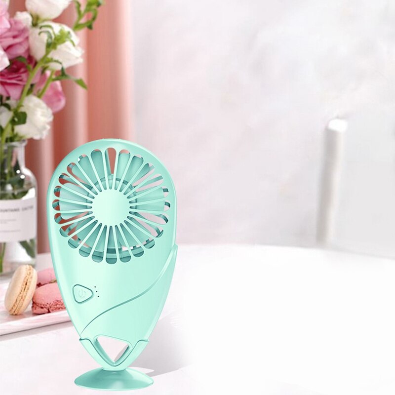 USB Hand Held Fan Portable Desk Fan Cooling Fan 3 Speeds Adjust with 300MAh Rechargeable Battery