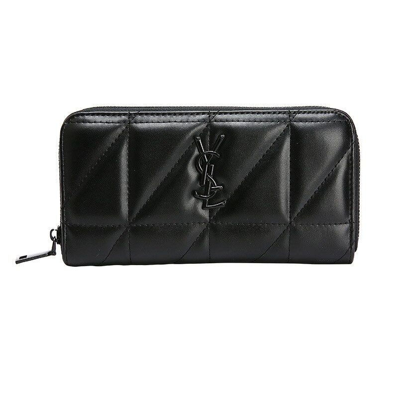 Lange portemonnee, grote capaciteit, multifunctionele vierkante koreaanse clutch, borduurgaren, drievoudige opvouwbare portemonnee: 03