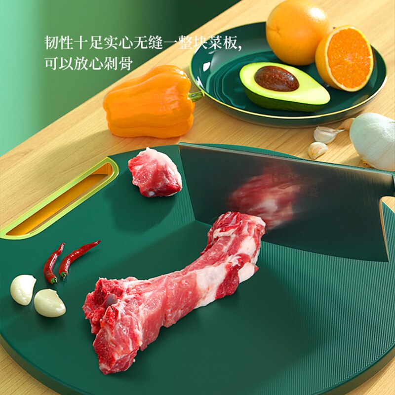 Antibacterial oraz pleśń dowód PE ciąć tablica okrągły owoc Plastikowy ciąć tablica kuchnia tablica siekać kość tablica gotowany foodBoard