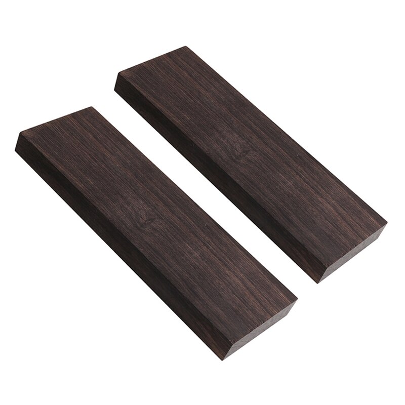 4 Pcs Ebony Wood Handle Plates - 3/8" x 1.5" x 5" - DIY Musical Instrument Parts