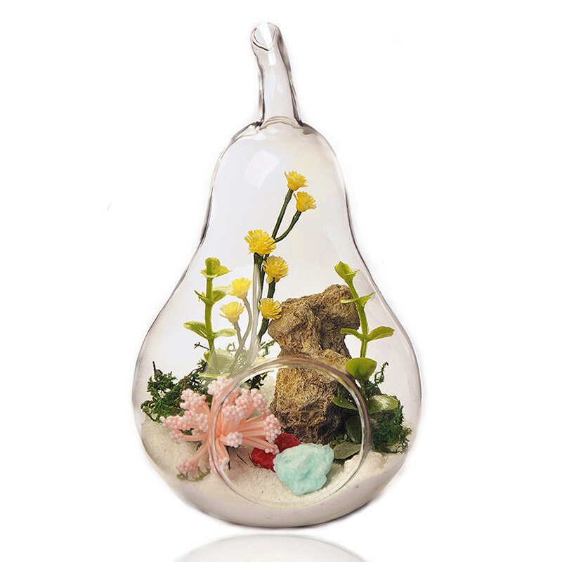 Appel Peer Fruit Planter Tafelblad Vaas Glas Plant Bloem Terrarium Decor Container Hydrocultuur Pot Thuis Bruiloft Decoratie