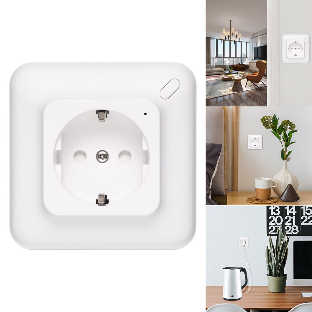WIFI Power Outlet Panel Smart Socket Embedded Wi-Fi Timer Set EU Plug Works