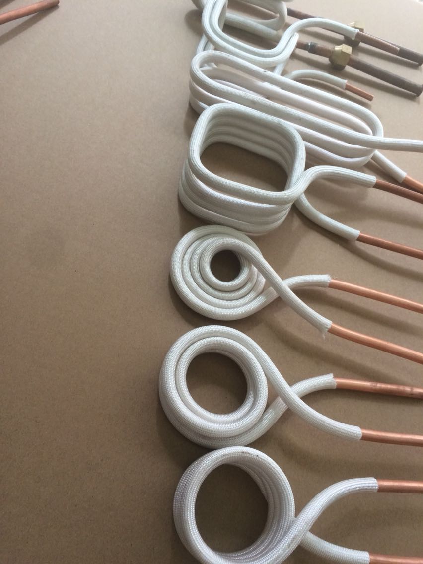 High frequency machine induction heating coil Water drill gear turning tool heating coil Flat coil copper tube induction coil