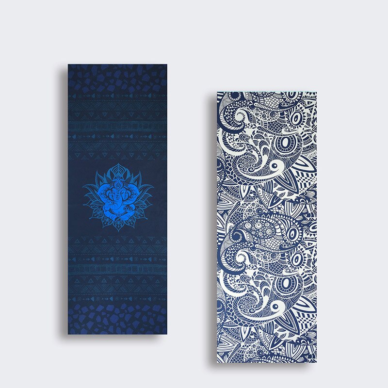 185*63Cm Dubbelzijdig Yoga Handdoek Antislip Draagbare Reizen Yoga Mat Handdoek Pilates Cover Fitness Yoga deken: Blauw