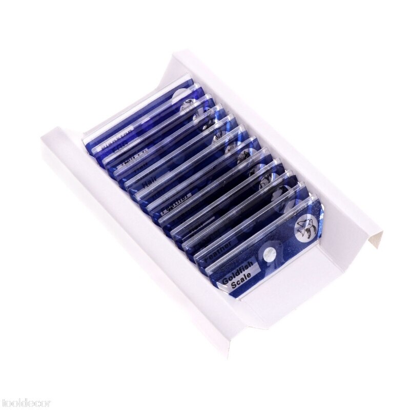 12 Pcs Prepared Microscope Slides Set Specimen For Student Basic Biology Education: Blue