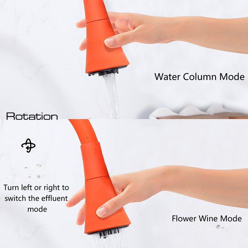 Grifo de cocina giratorio con resorte, grifos de deformación de goma, grifo mezclador, fregadero de agua fría y , accesorios de cocina, rotación de Cardan