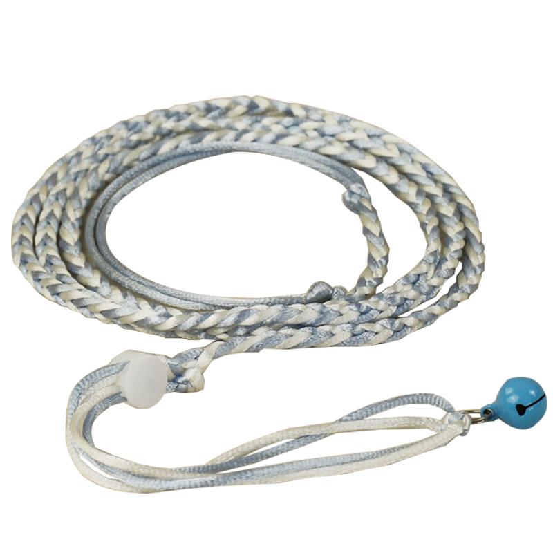 Kapmore 1pc Kleine Ebene Leine Verstellbare Geflochtene Ratte Leine Hamster Leine Mit Glocke Haustier Liefert Haustier Zubehör: hell Blau