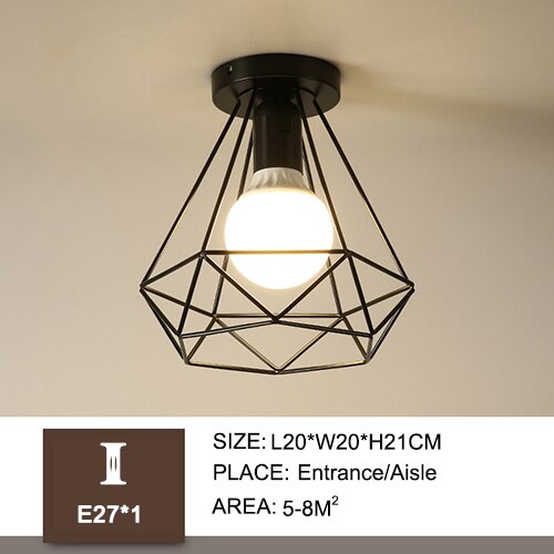 Jerngang loftslamper minimalistisk nordisk vintage balkon,køkken loftlampe foyer jern indgang små loftslamper: Jeg