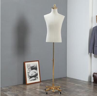 3style Male Sewing Mannequin Props Half Body Clothing Metal Frame Base Rack No Arm Suit Stage Model Adjustable Height 1pc C840