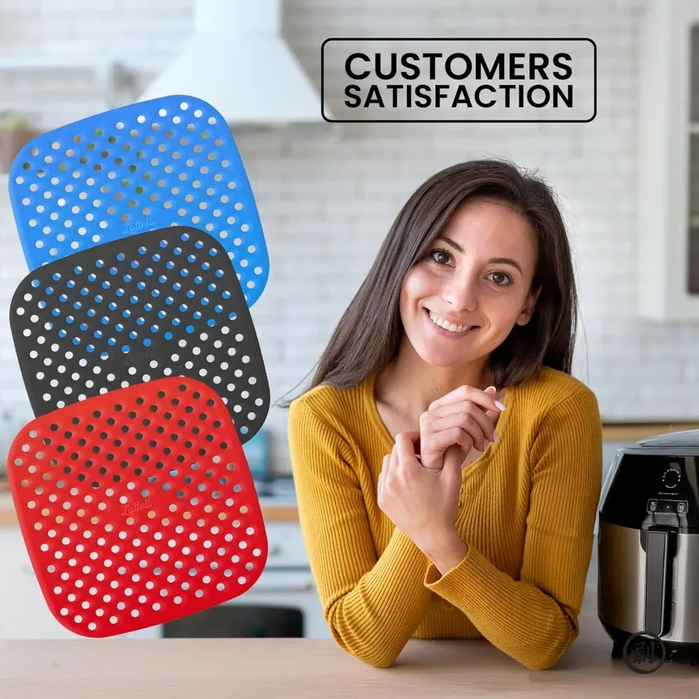 Uudelleenkäytettävät ilmakeittimen vuoraukset 5qt tai suurempi - helppo puhdistaa ilmakeitin astianpesukoneen kestävä tarttumaton leivinpaperin korvike