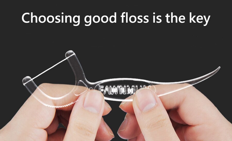 52pcs/box Adult Unwaxed Dental Floss Flosser Picks Teeth Toothpicks Stick Tooth Clean Oral Care Pebble Dental Pick Floss