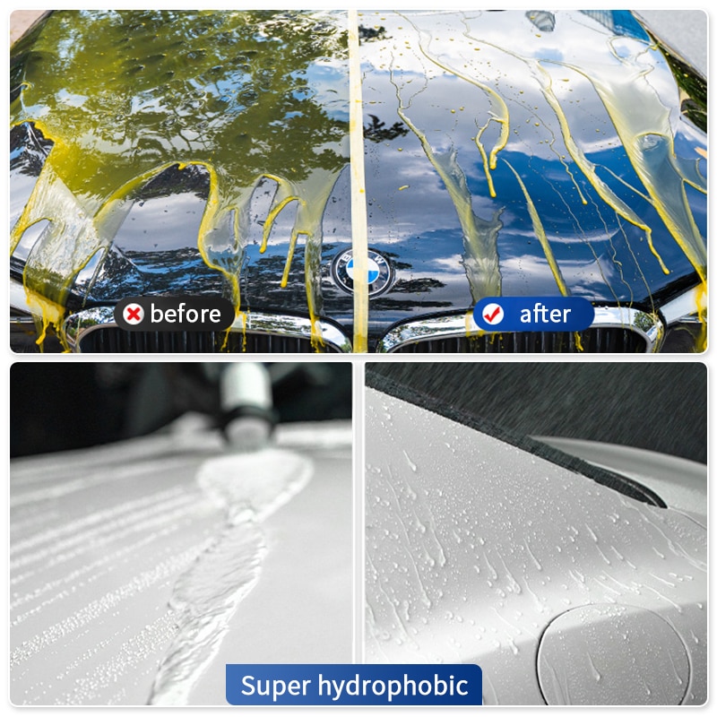 Hgkj S12 50/100/300ML Liquid Ceramic Car Coating Waterproof Nano Ceramics Car Paint Super Hydrophobic Glass Coating Car Cleaning