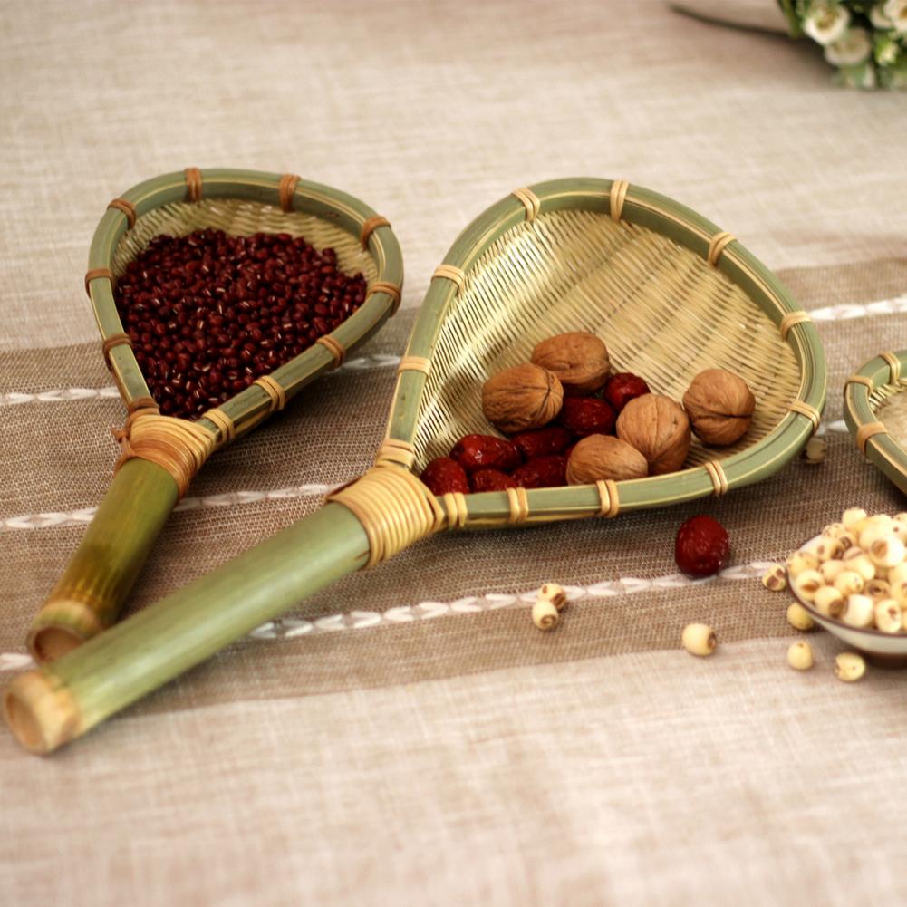 Bamboo Practical Handcrafted Bamboo Colander Spoon Lightweight Cooking Colander Durable for Home