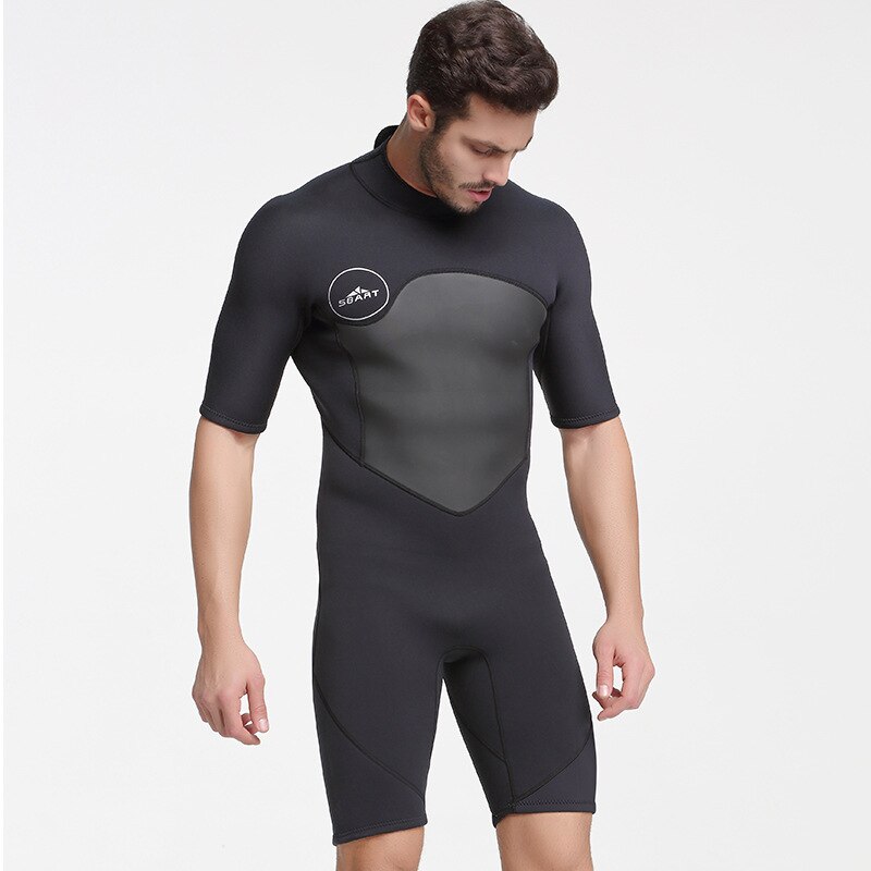 2mm Rubber And Nylon Material Men's Swimming Diving Surfing Suits Breathable Quick Dry Sun Protection Fitting One-piece Suit