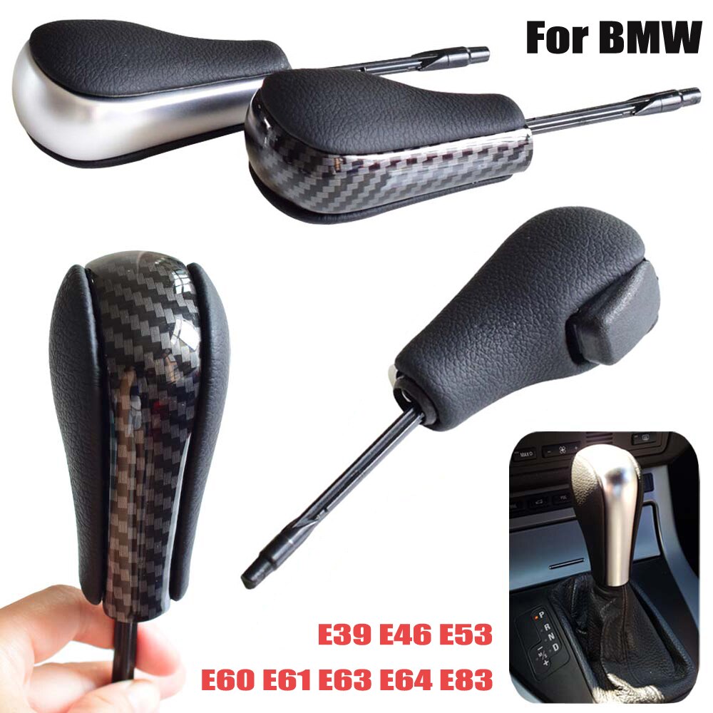 Auto Gear Shift Knob Lever HandBall Automatic For BMW E39 E46 E53 E60 E61 E63 E64 E83 E81 E82 E87 E90 E91 E92 E93 Carbon Fiber