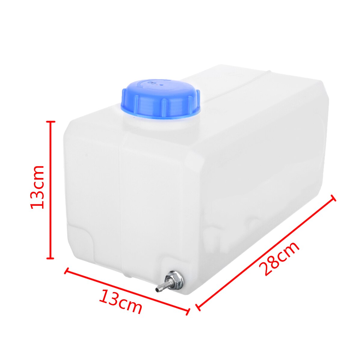 Tanque de combustible blanco de 5,5 l, capacidad de almacenamiento de agua combustible, tanque para coche, camión, barco, caravana, 28x13x13cm 1 unidad