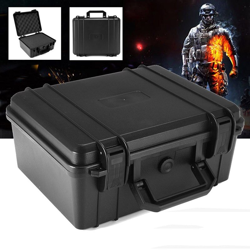 MG215 Hard instrument box+ keyhole PP tool box plastic waterproof case Bag+lattice sponge Storage in outdoor,exploration,factory