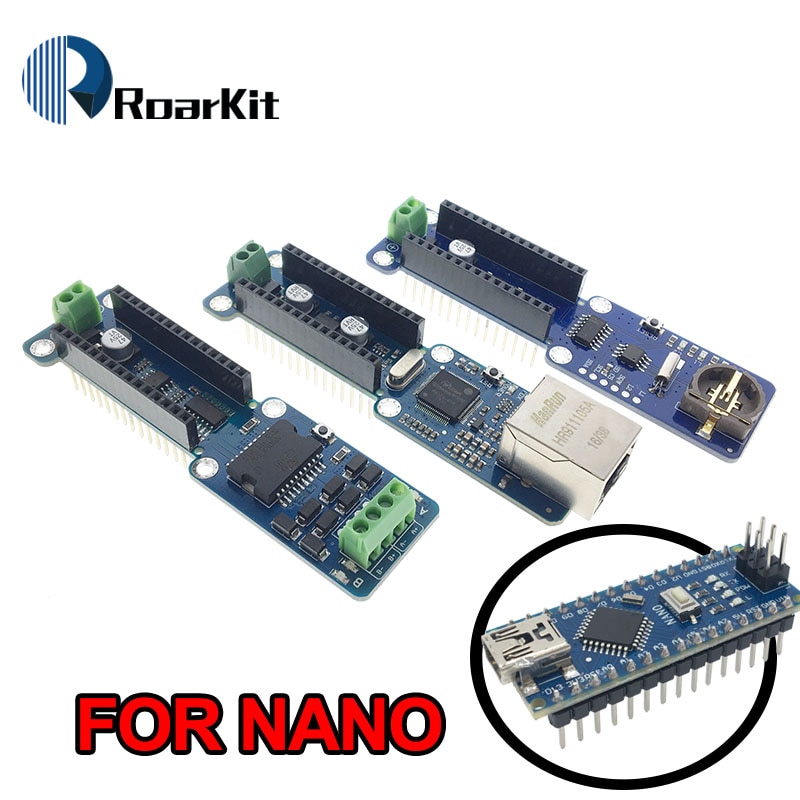 NANO 3,0 L298P 2A DC Schrittmotor Treiber Schild Modul W5100 Ethernet LAN Netzwerk/Datensatz RTC Real Zeit uhr Für Arduino