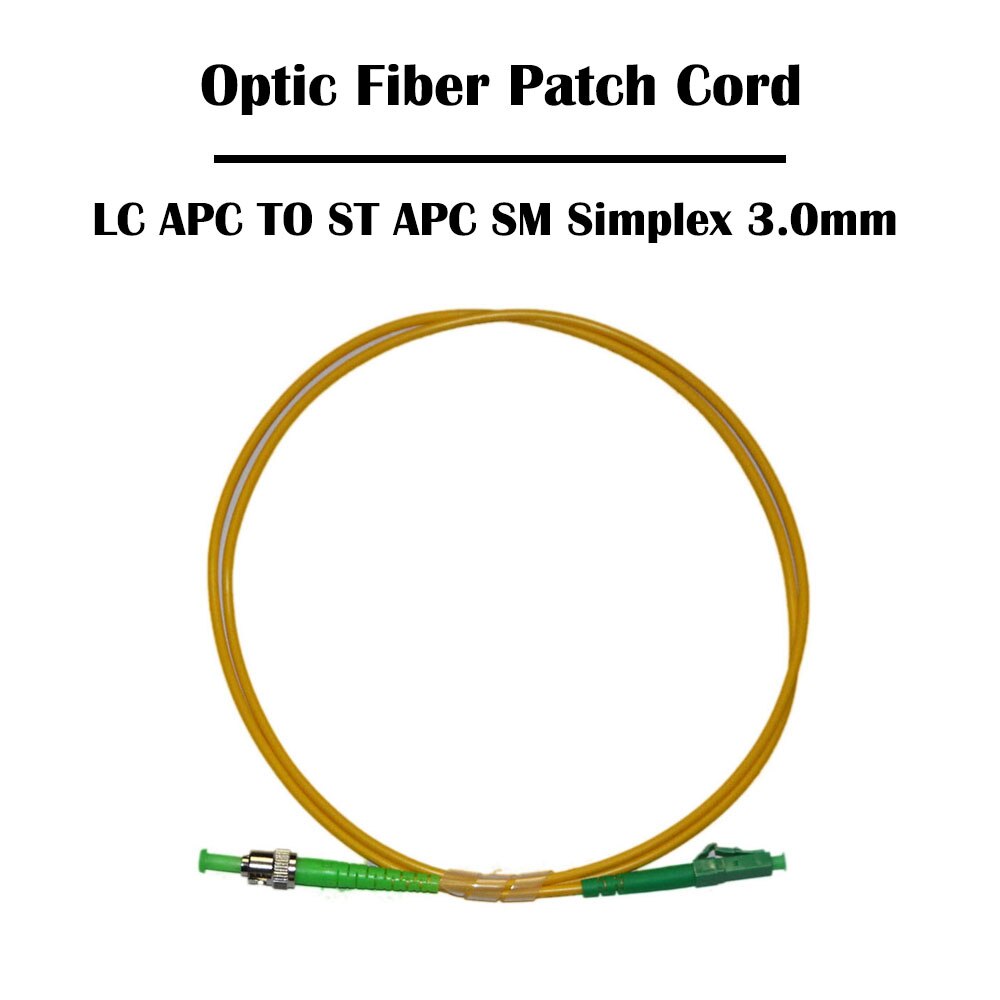 5 Pieces 15 Meter LC TO ST Fiber Patch Cord UPC/APC Single Mode SM Multi Mode MM Simplex 3.0mm Ethernet Networking FTTH