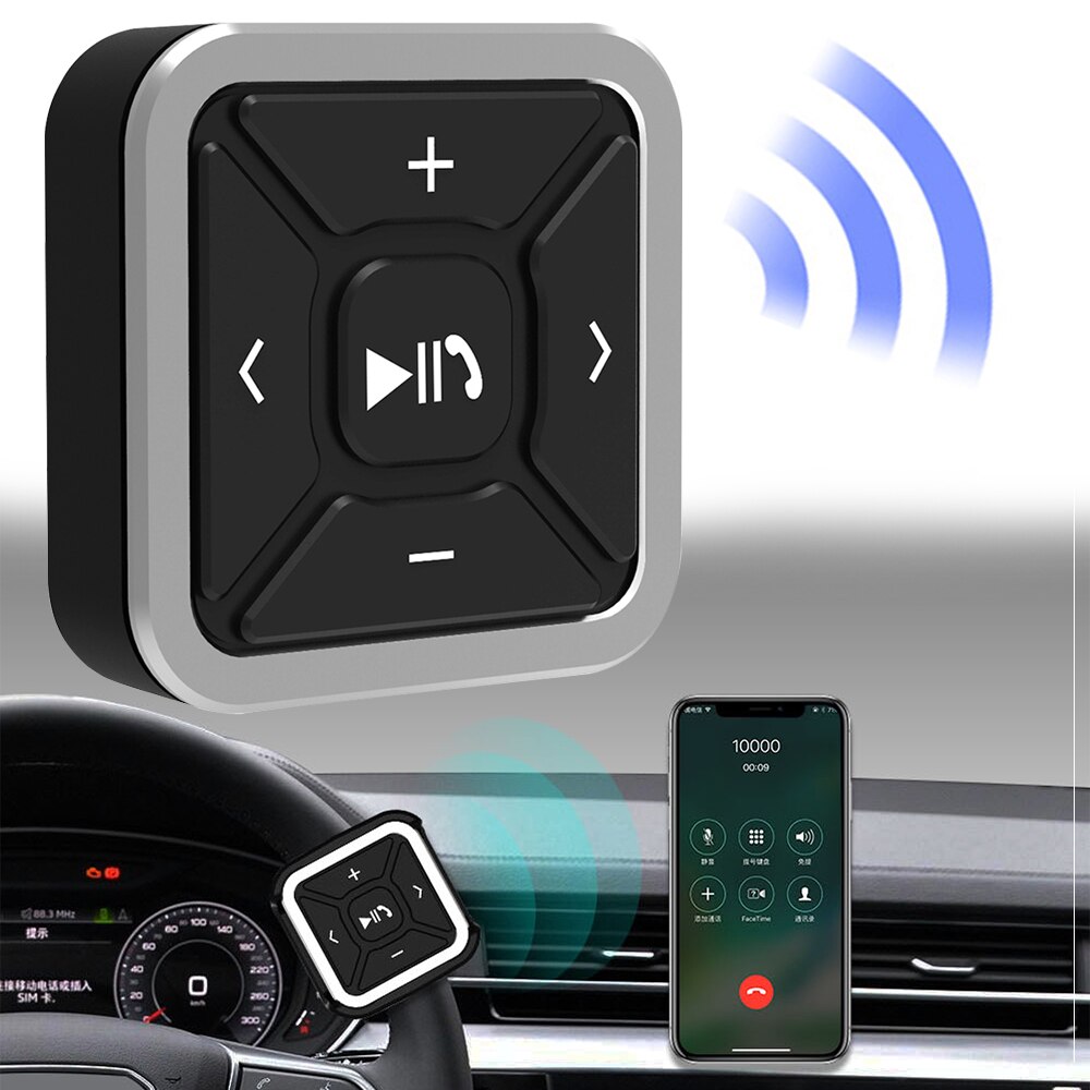 Multifunctionele Bluetooth 5.0 Knop Media Afstandsbediening Splash Proof Draadloze 6 Knop Afstandsbediening Bluetooth Car Kit Auto Elektronische