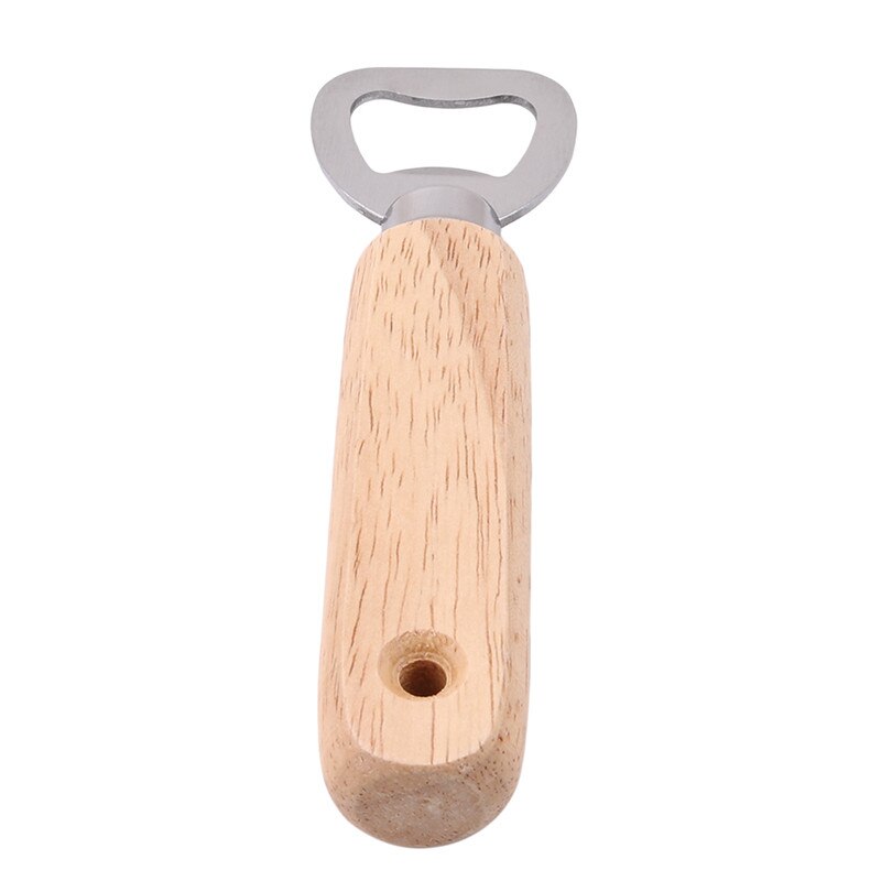 Hout Handheld Barman Flesopener Wijn Bier Soda Glas Cap Flesopener Keuken Bar Gereedschap Flesopener