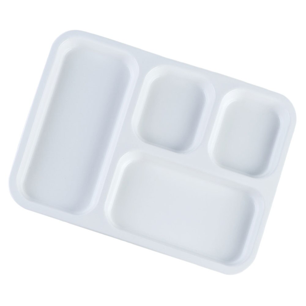 1PC Kid Dinner Plate Ceramic Plate Compartment Plate (12 Inch 4-grid)