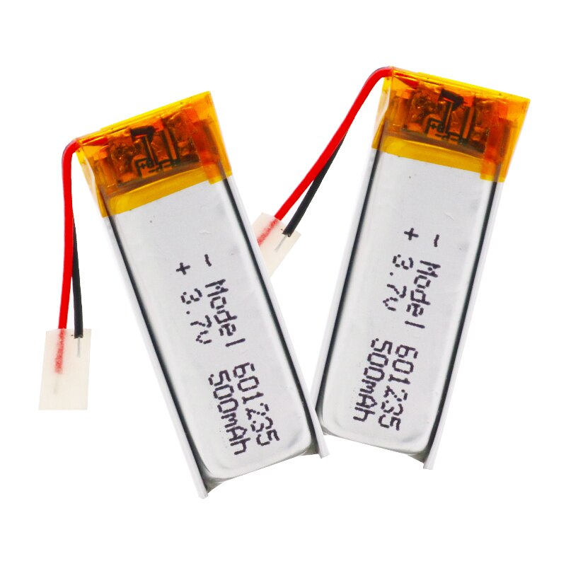 3.7V 500mAh Rechargeable Battery 601235 Lithium Polymer Li-Po ion batteries For DIY Mp3 GPS PSP bluetooth Headphone Headset