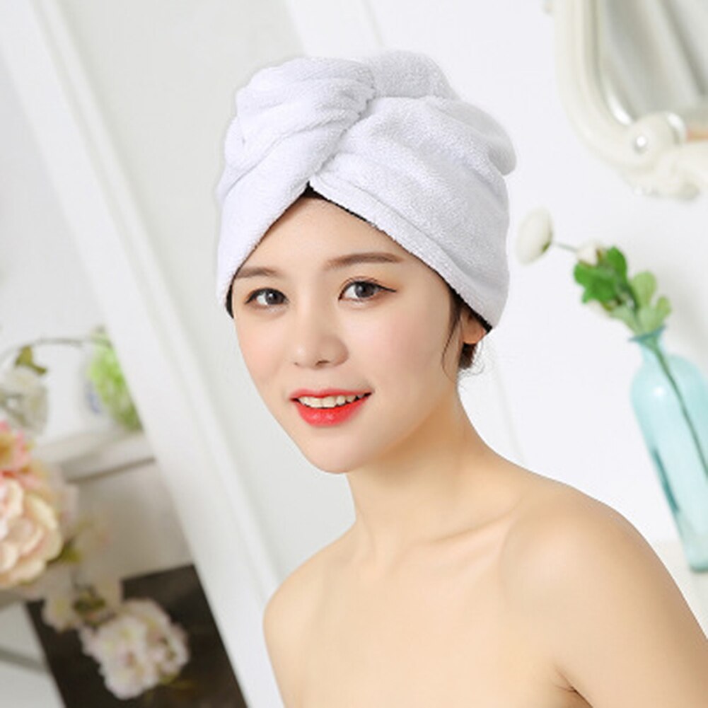 Vrouwen Microfiber Haar Handdoek Wraps Quick Dry Hoed Badmuts Voor Lange Dikke Krullend Haar