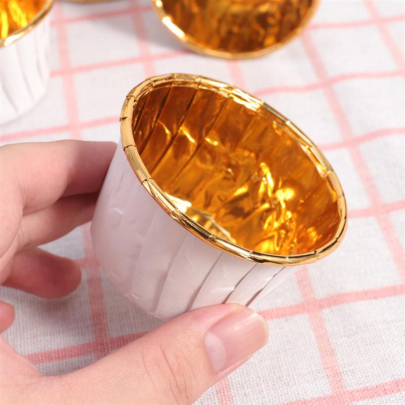 100 Stuks Wegwerp Gekruld Cake Cups Hittebestendig Muffin Cup Cupcake Wrappers Feestartikelen Voor Verjaardag Bruiloft