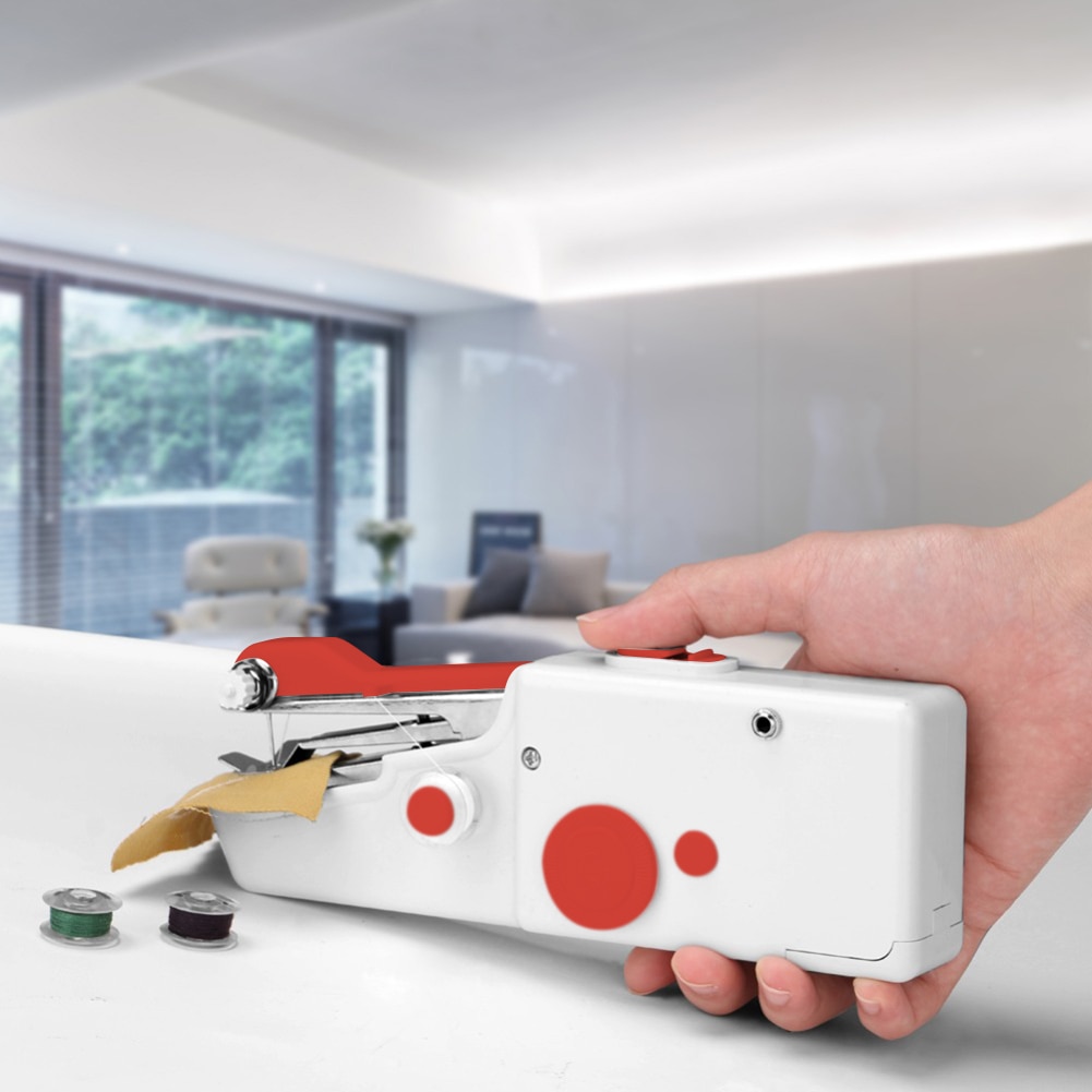 Portable Household Mini Electric Sewing Machine Quick Stitch Sew Needlework Quick Stitch Wrap-Edge Tool