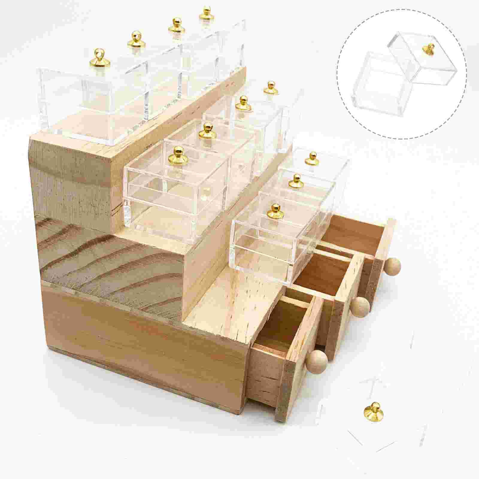 10Pcs Candy Display Box Plastic Storage Case Mini Adornment (Transparent)