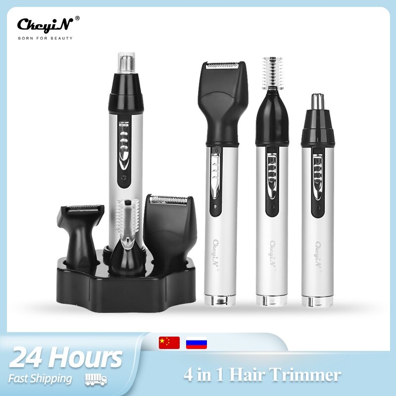 CkeyiN Men Hair Clipper Trimmer Cordless Nose Eyebrow Removal Painless Electric Shaver Machine Beard Razor Mower