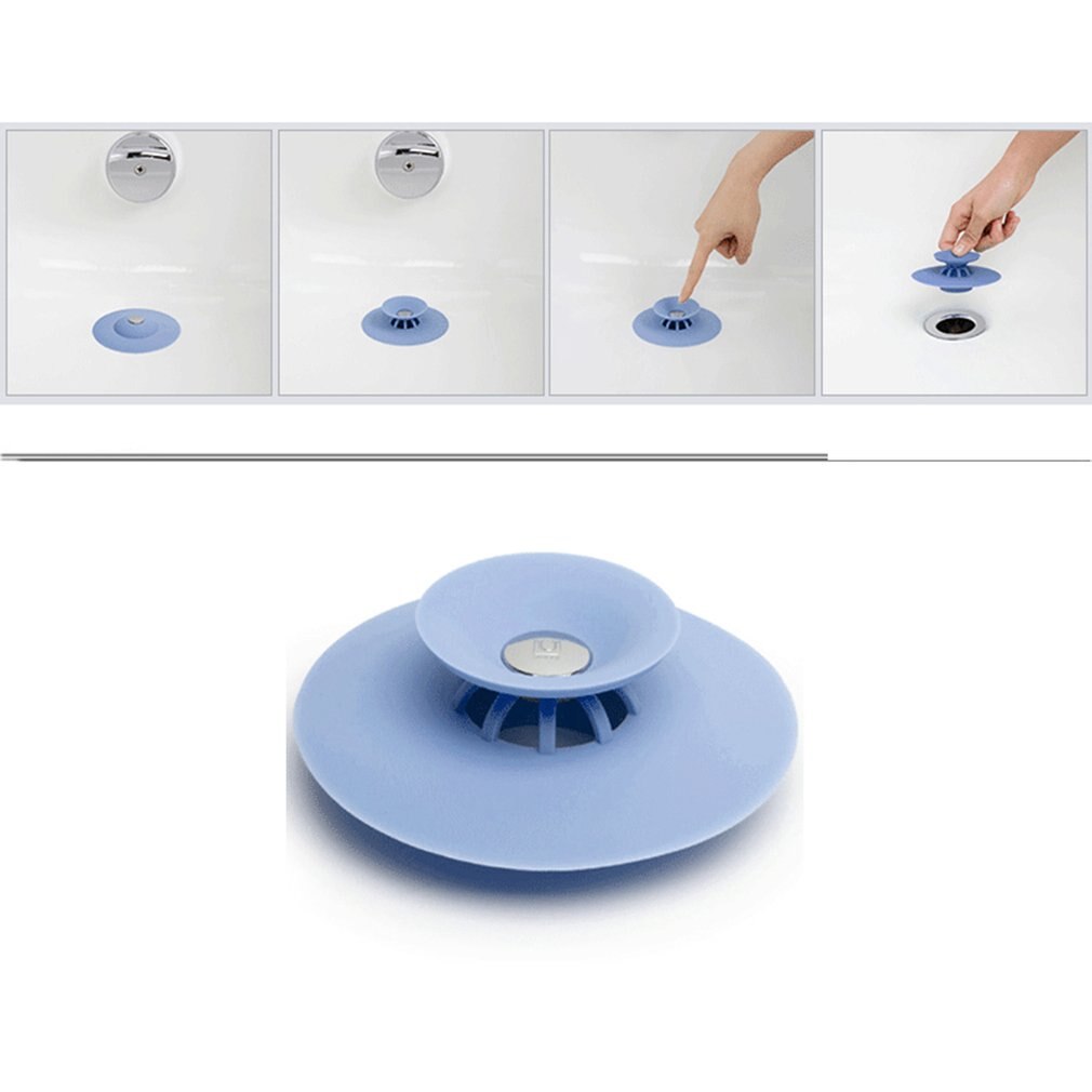 Filtre anti-blocage pour attrape-cheveux et eau, en silicone, pour cuisine, salle de bain, siphon de sol