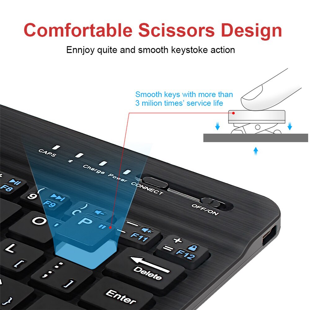 Keyboard Mouse Combos Bluetooth Ultra-thin Portable For ipad Tablet Laptop Smartphone Wireless Keyboard Mouse Set