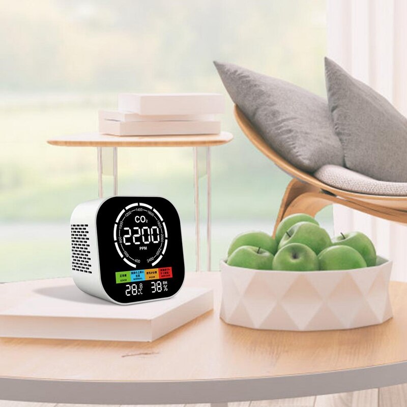 CO2 Detector High Precision Instrument Multifunctional Monitor for Indoor Carbon Dioxide Concentration Detector