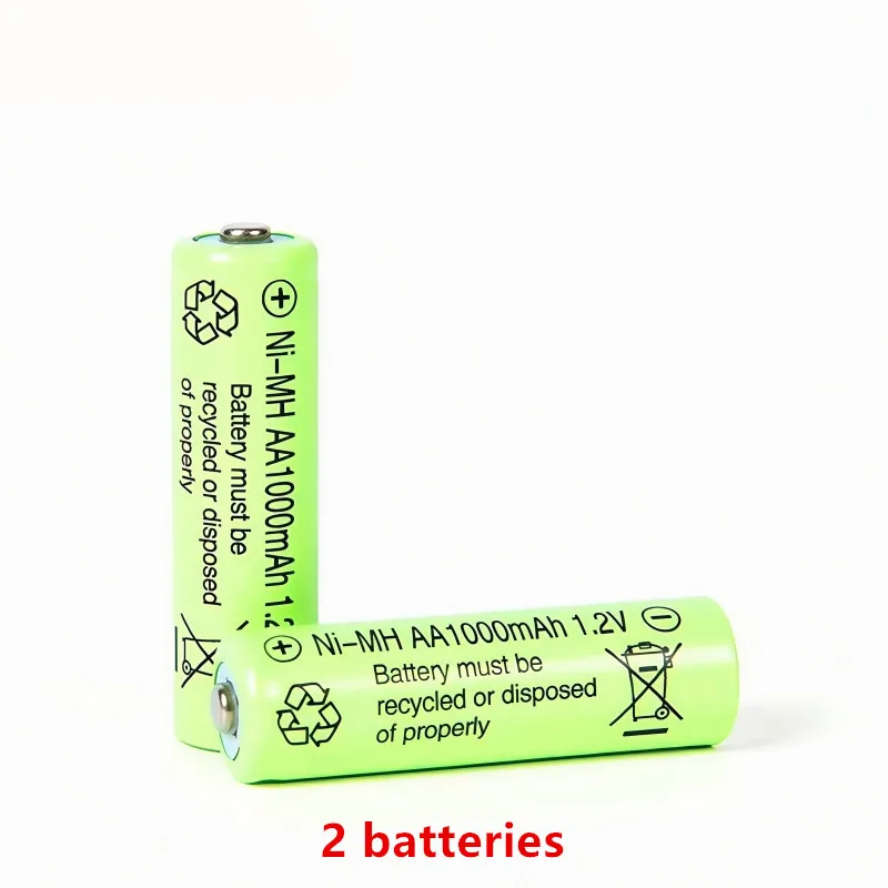 1.2V 1000mAh AA NI-MH rechargeable battery: RED