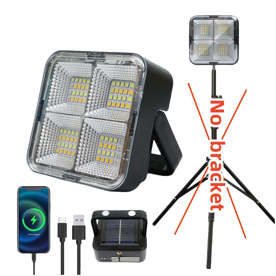 LED-campingverlichting op zonne-energie, werklampen op zonne-energie voor buiten, tentverlichting op zonne-energie, gebruikt voor stroomuitval, noodsituaties, orkanen