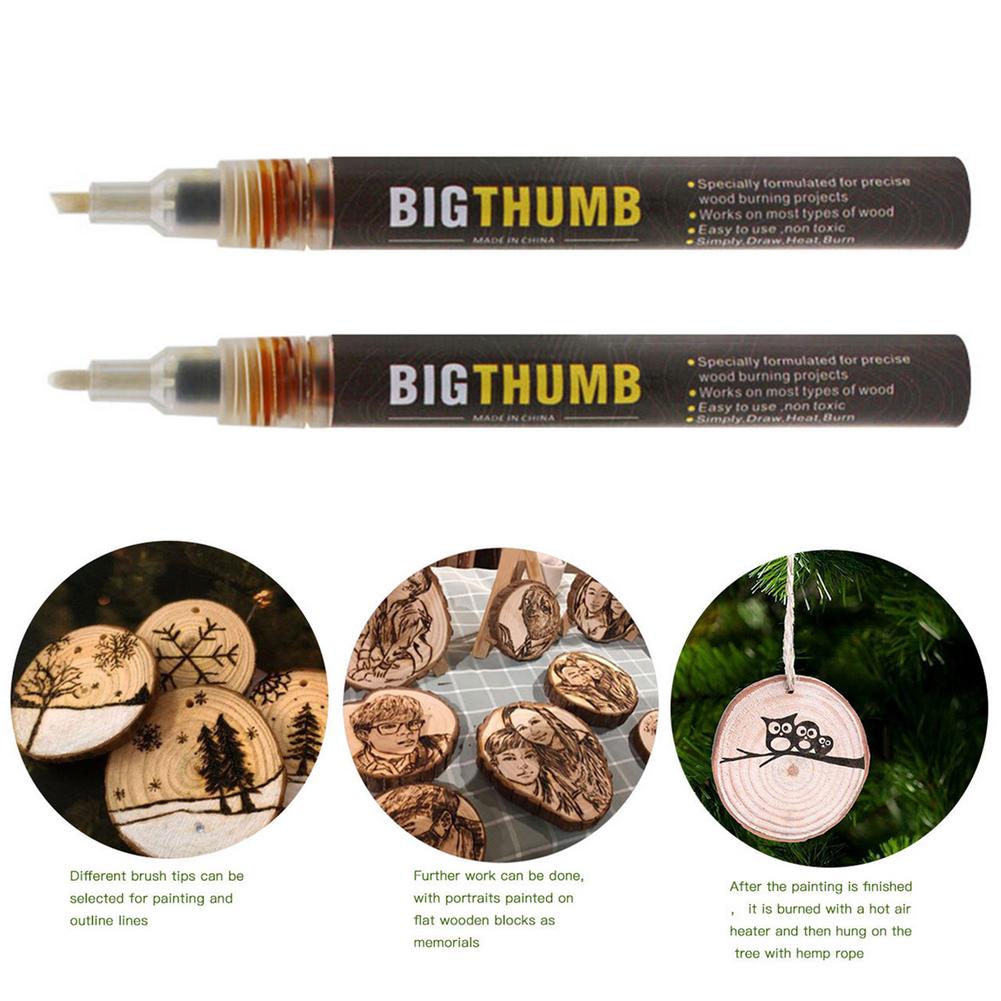 Wood Burning Pen Marker - Chemical Wood Burning Marker - Scorch Pen for DIY Wood Projects