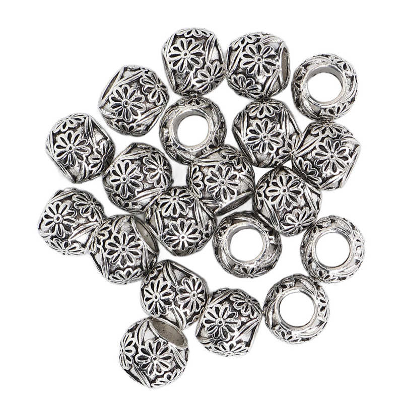 Dreadlocks Kraal Bloem Patroon Baard Kralen Prachtige Sieraden Diy Elegante Mannen Vrouwen Voor Party Voor Armband