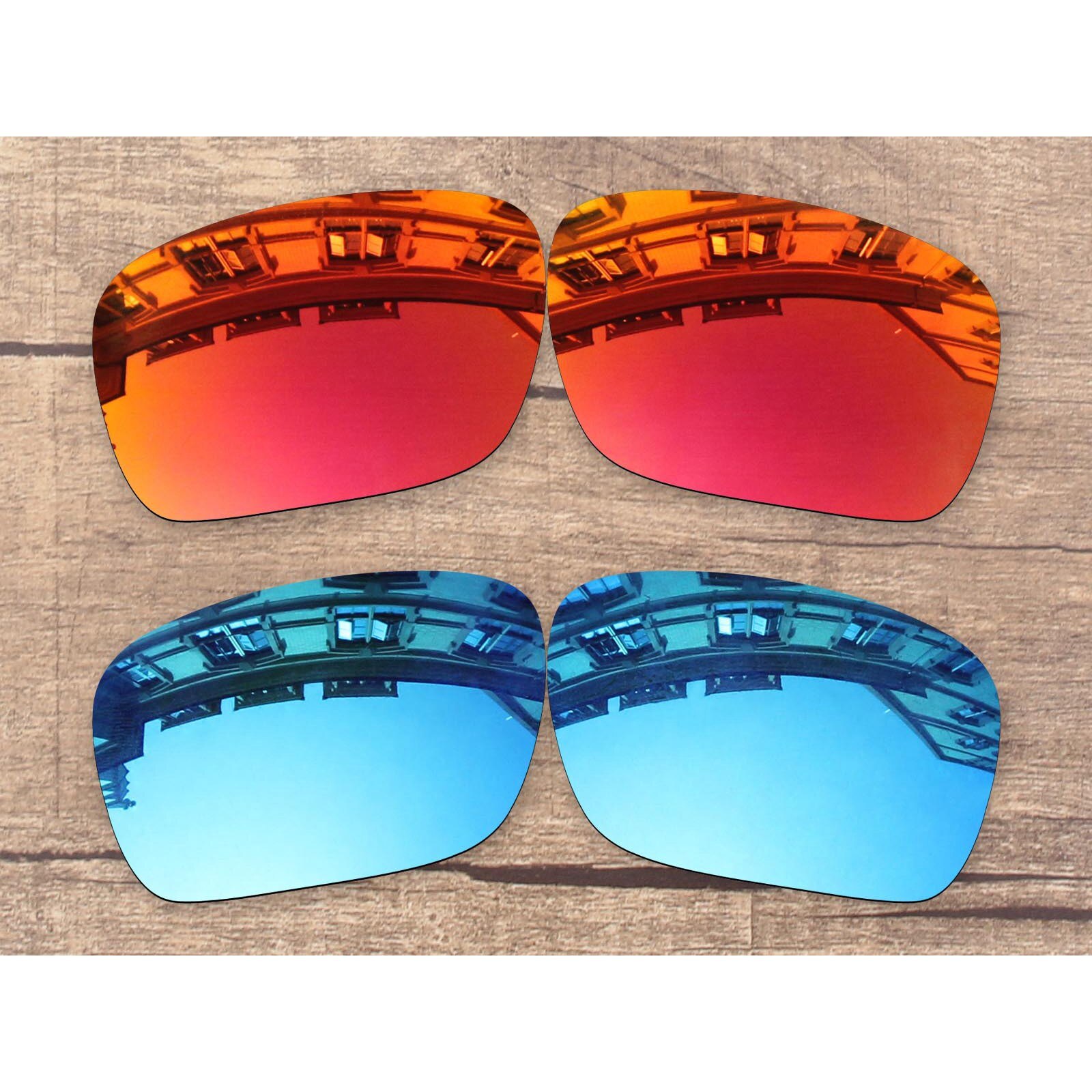 Vonxyz – lentilles polarisées de remplacement, 20 choix de couleurs, monture pour Oakley Mainlink XL OO9264: Ruby-Ice Mirror