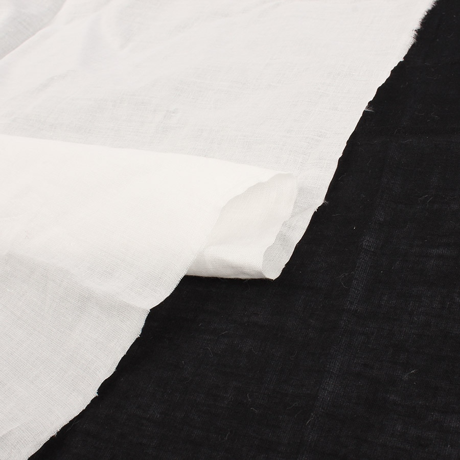 Tela para Forro de algodón puro, suave y delgado, material de color sólido, peso ligero, blanco, negro por yardas: white