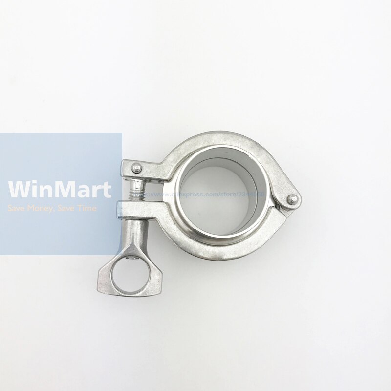 A Set O/D 51mm Pipe Sanitary Tri Clamp Weld Ferrule + 2" Tri Clamp + Silicon Gasket Assembly 304 Stainless Steel