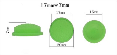 20 stk hale vandtæt kontakt knap gummi knap led ladning blænding lommelygte kontakt tilbehør tætning gummihætte: 17 mmx 7mm grøn