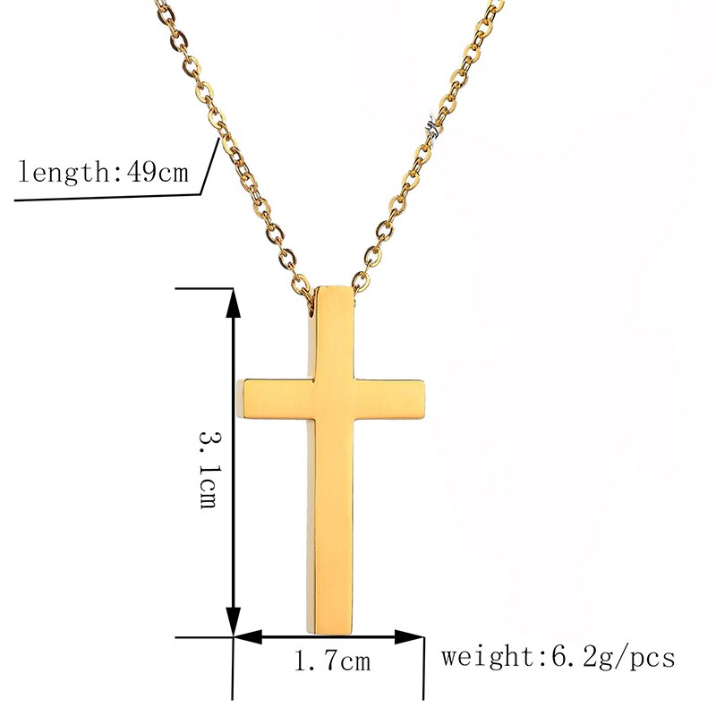 Letdiffery Edelstahl Kreuz Anhänger Halskette für Männer Frauen Einfache Kristall Gold JESUS Katholischen Schmuck: Schwarze Gewehr überzogen