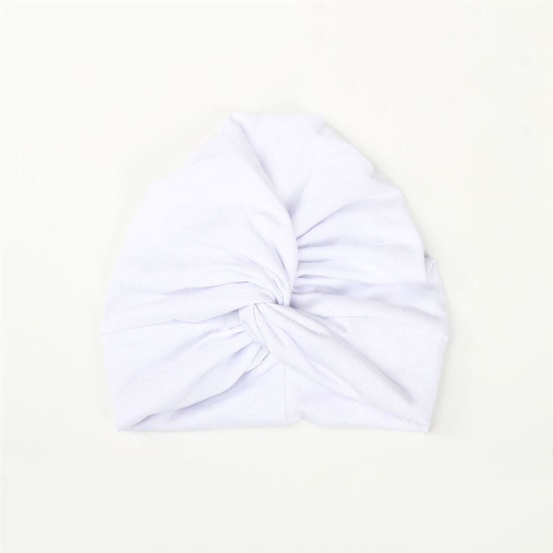 Baby Hoofdbanden Effen Katoen Tulband Hoofdband Voor Baby Meisjes Stretchy Beanie Hoed Hoofddeksels Baby Haarband Faixa Cabelo Para Bebe