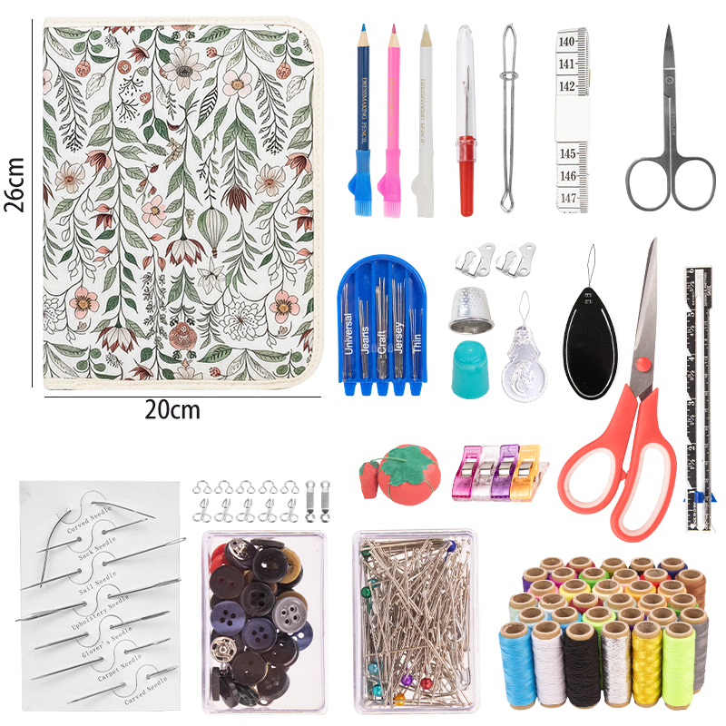 DIY Multi-Function Sewing Tool & Accessory Set Complete Sewing Kit for Quilting Stitching Embroidery Travel Household Sewing Box: plum